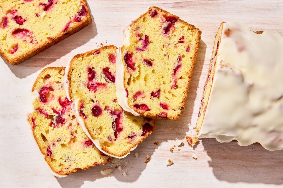 Cranberry Orange Bread loaf and slices