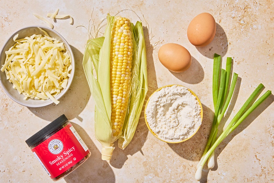 Ingredients of Giant Cheesy Corn Fritter