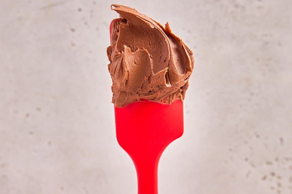 Chocolate Buttercream frosting on a spatula