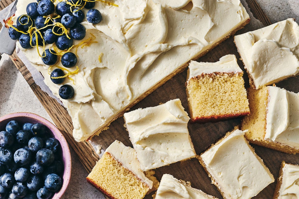 Chef Zeb's Hot Milk Cake sliced into pieces
