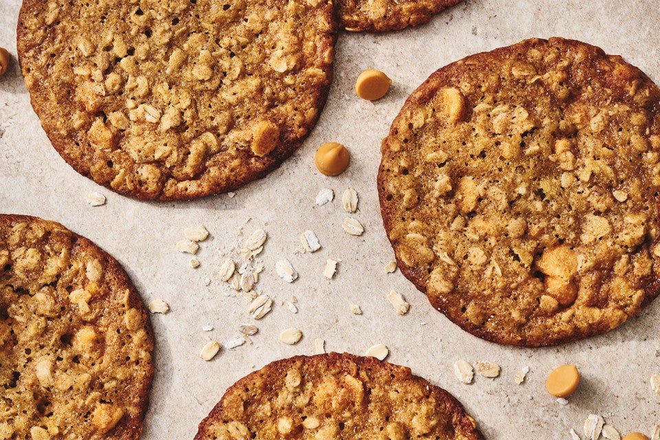 Miso Oatmeal Scotchies shot overhead