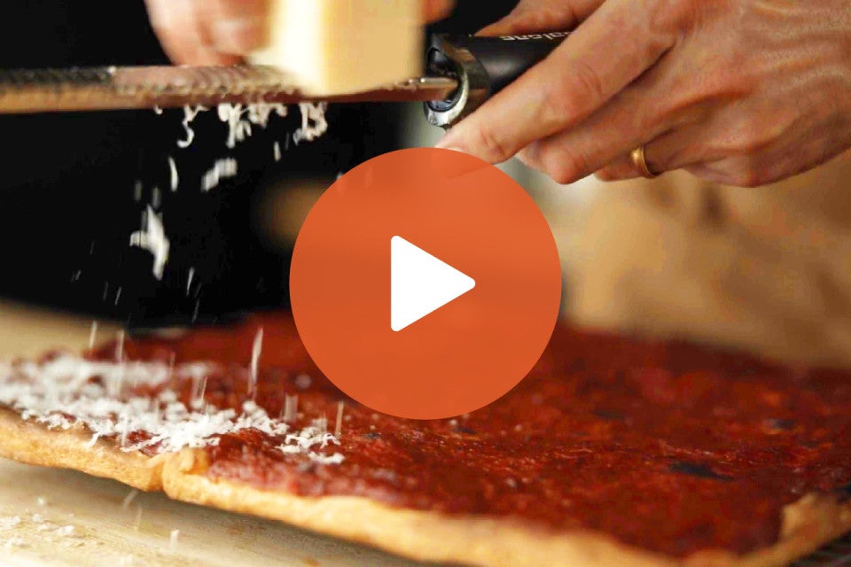 Play Button for Rhode Island Pizza Strip YouTube Video