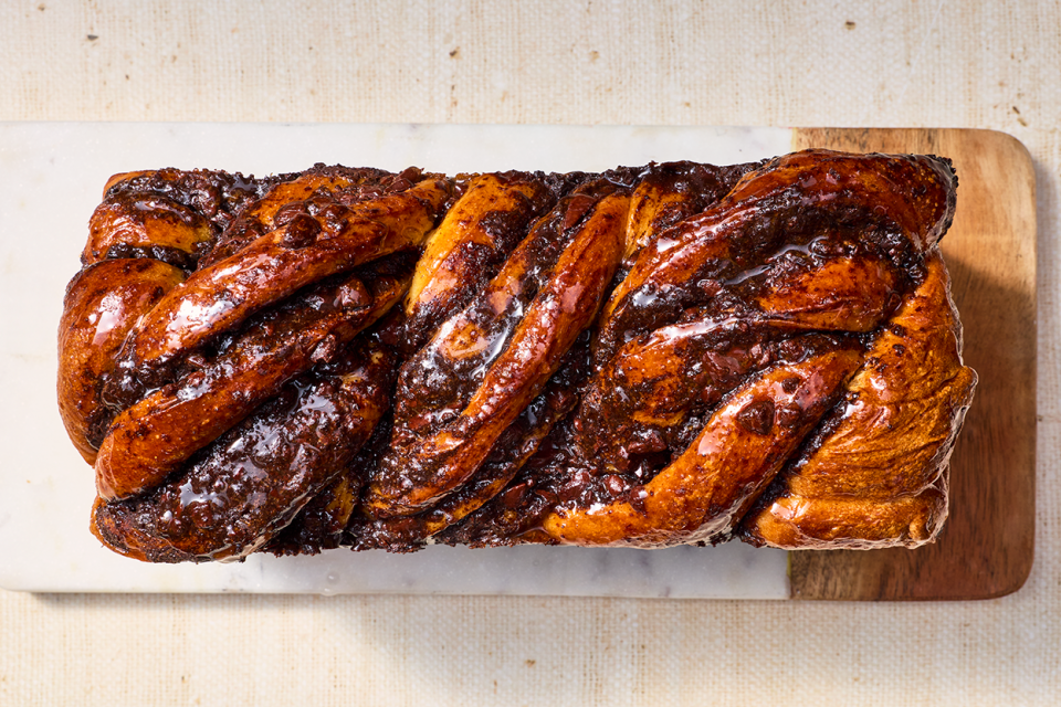 Chocolate Sourdough Babka from above.