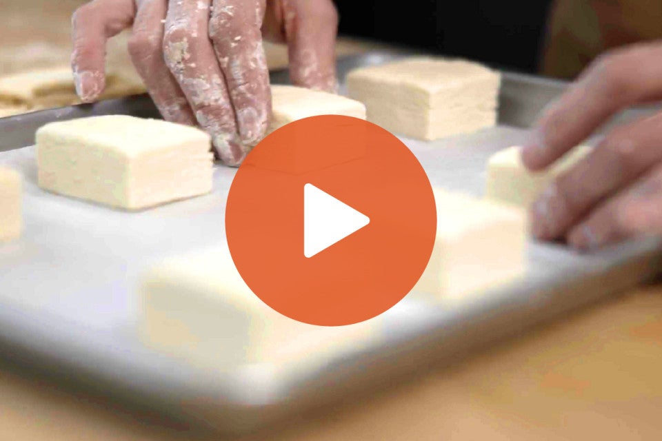 Play Button for YouTube Ultimate Flaky Biscuits Video