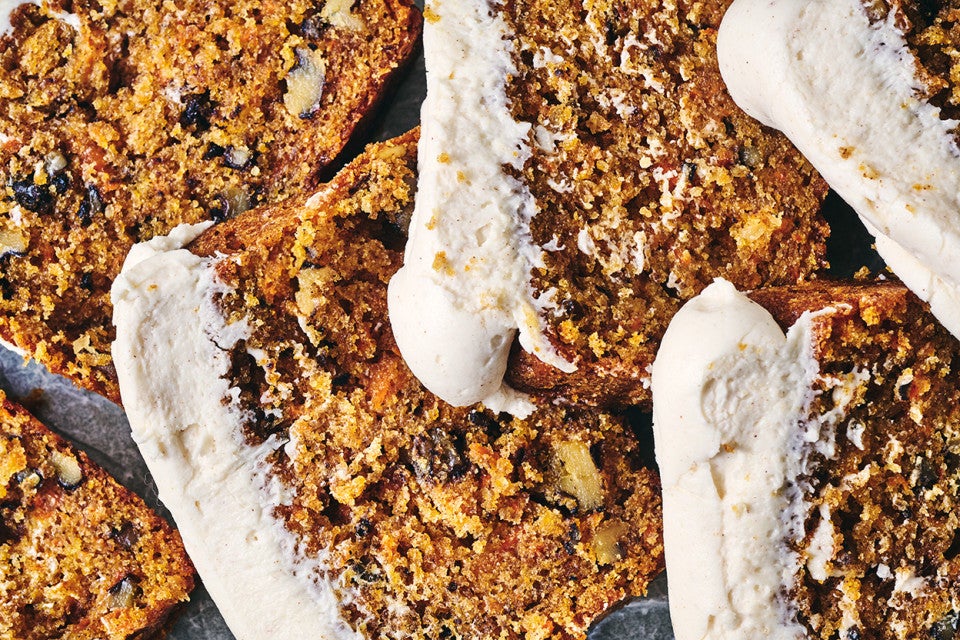 Detail of Spiced Carrot Snacking Cake.
