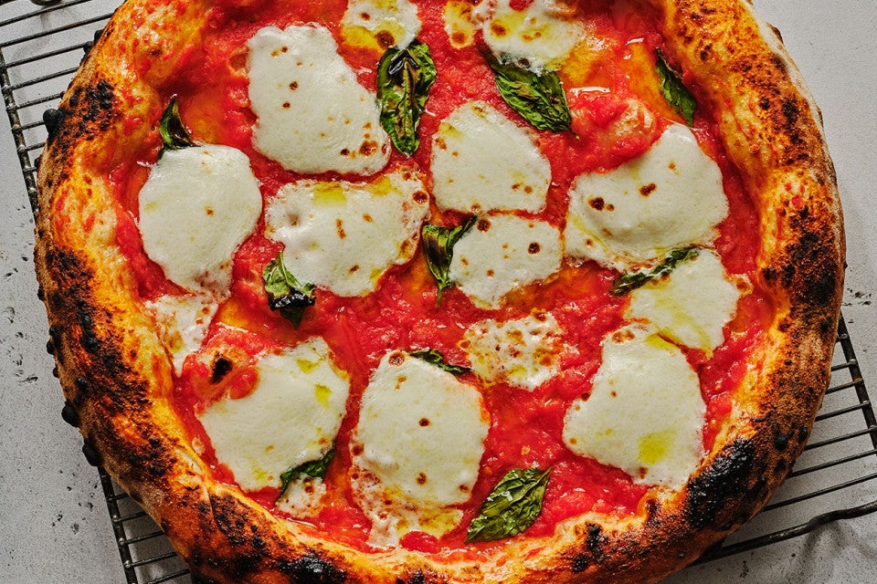 Margherita Pizza fresh out of the oven