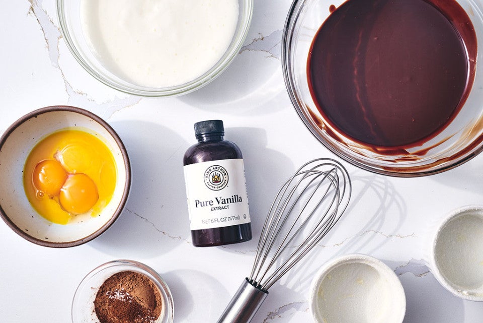 Ingredients used to make Flourless Chocolate Lava Cake