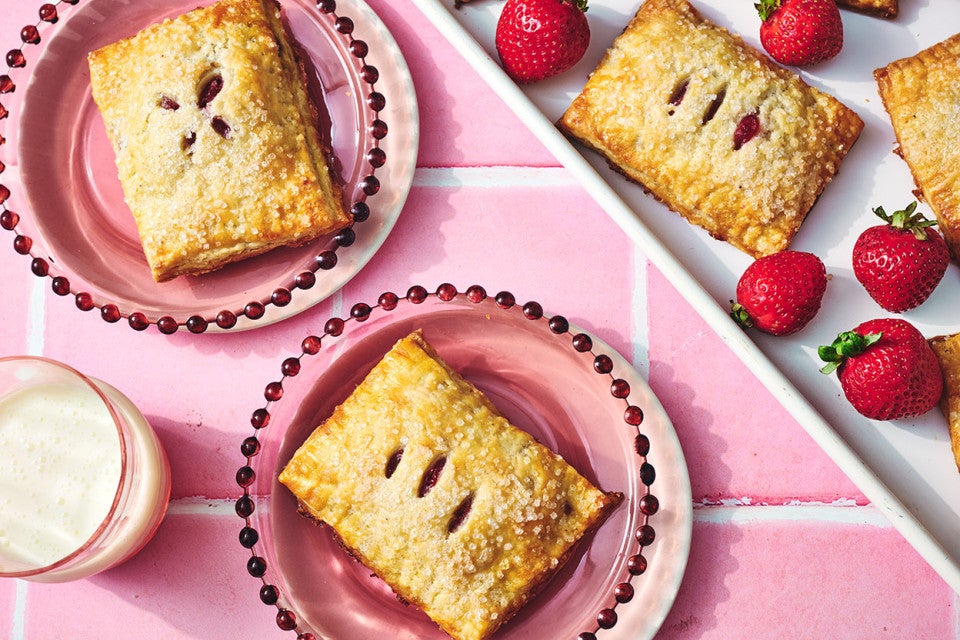 Strawberry Hand Pies on plates