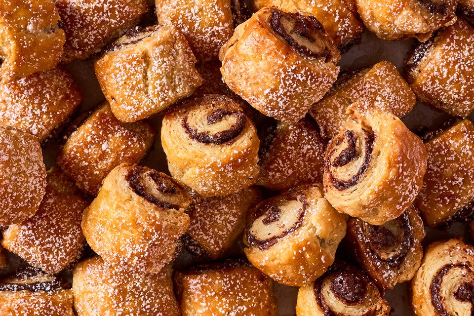 A pile of Chocolate Croissant Cookies