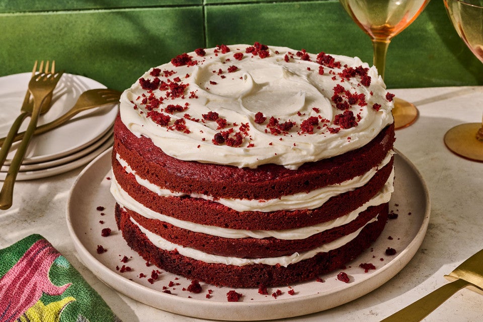 Red Velvet Cake on a plate