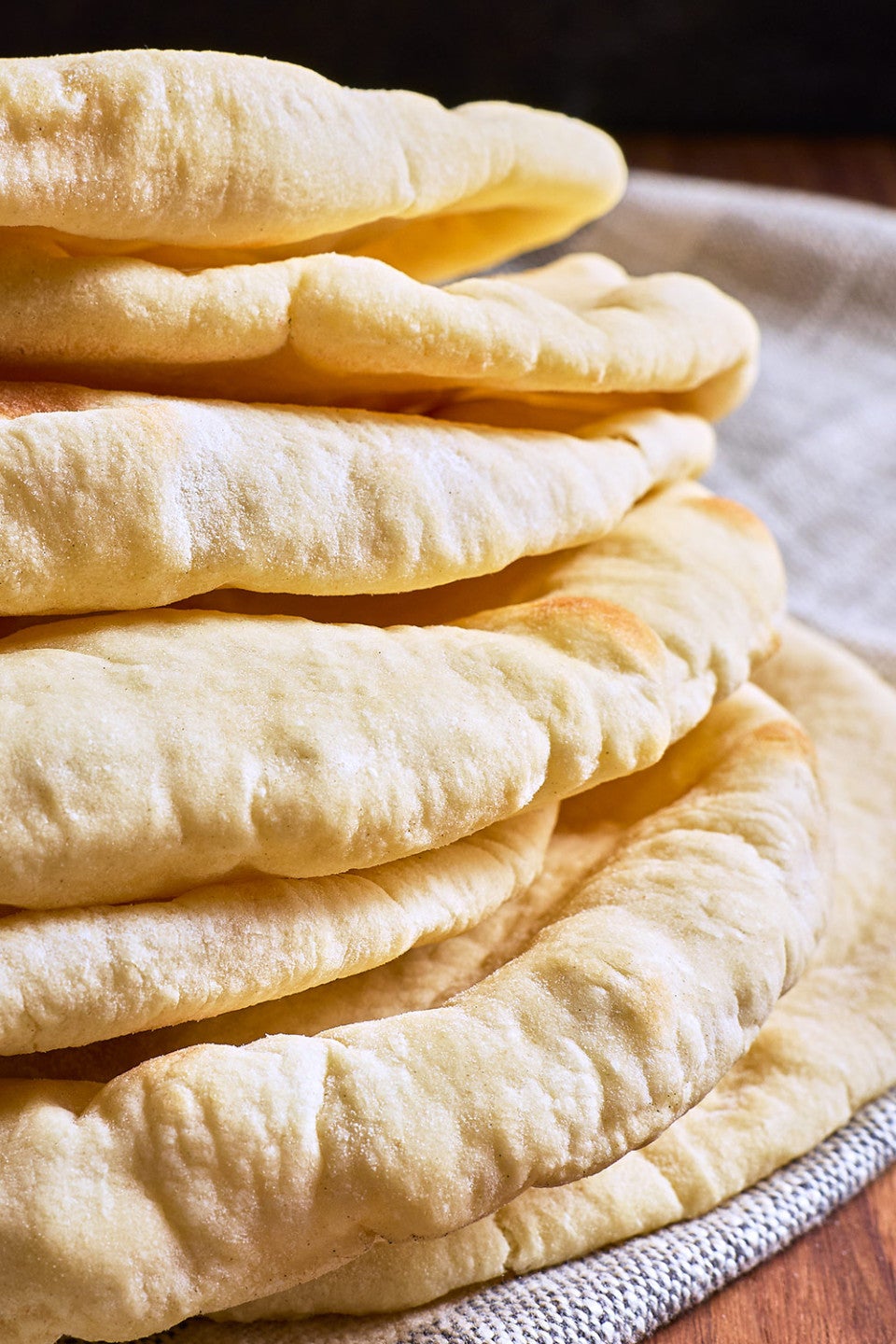 A stack of Golden Pita Bread on a counter