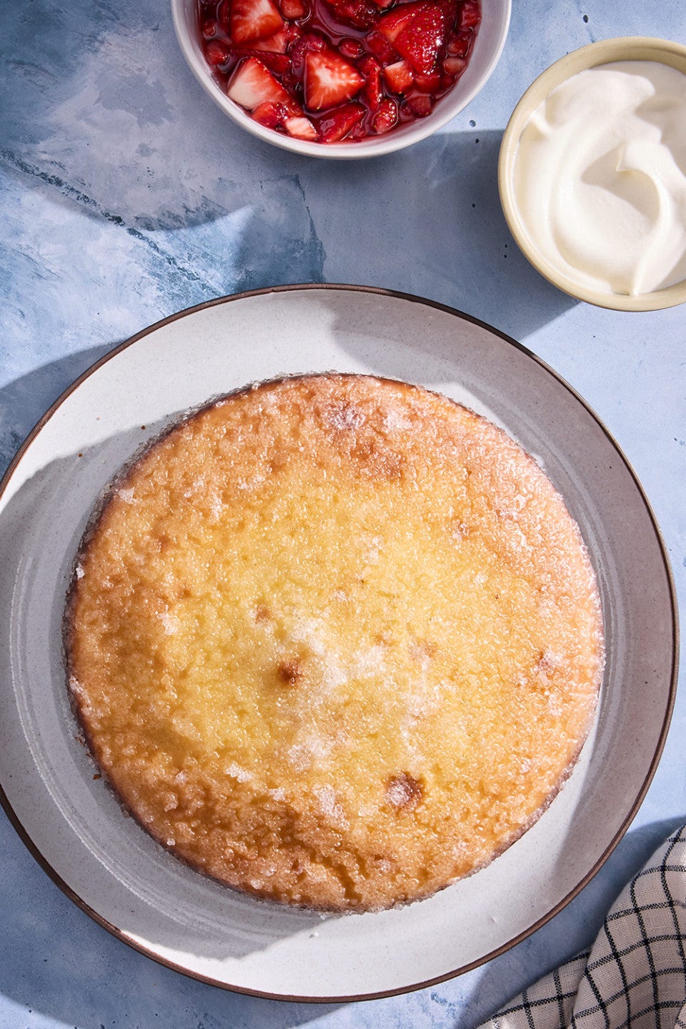 Lemon Ricotta Cake seen from above