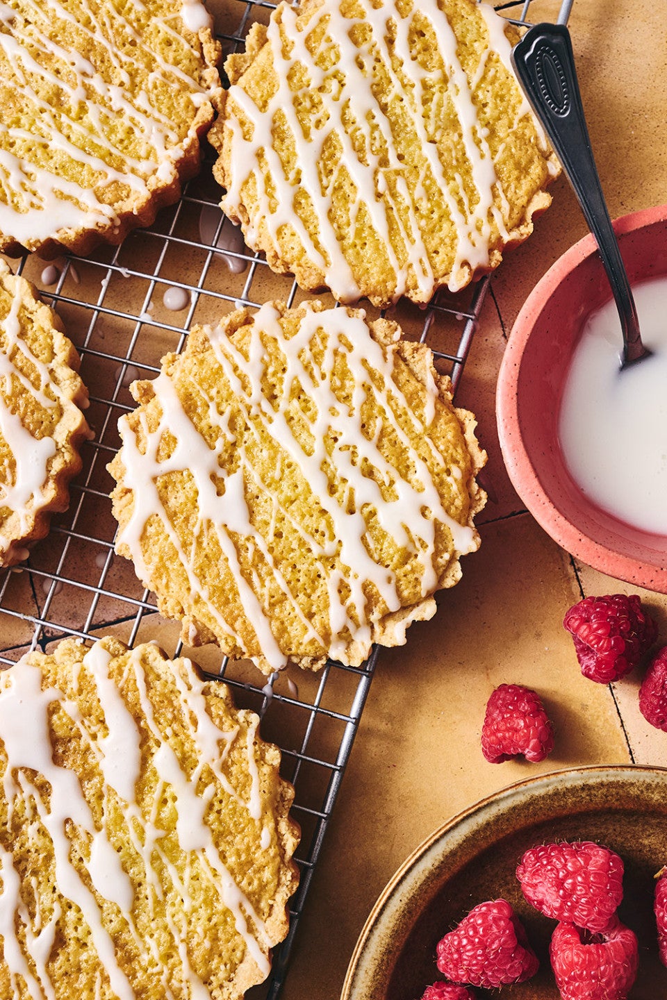 Mini Almond Tarts seen from above