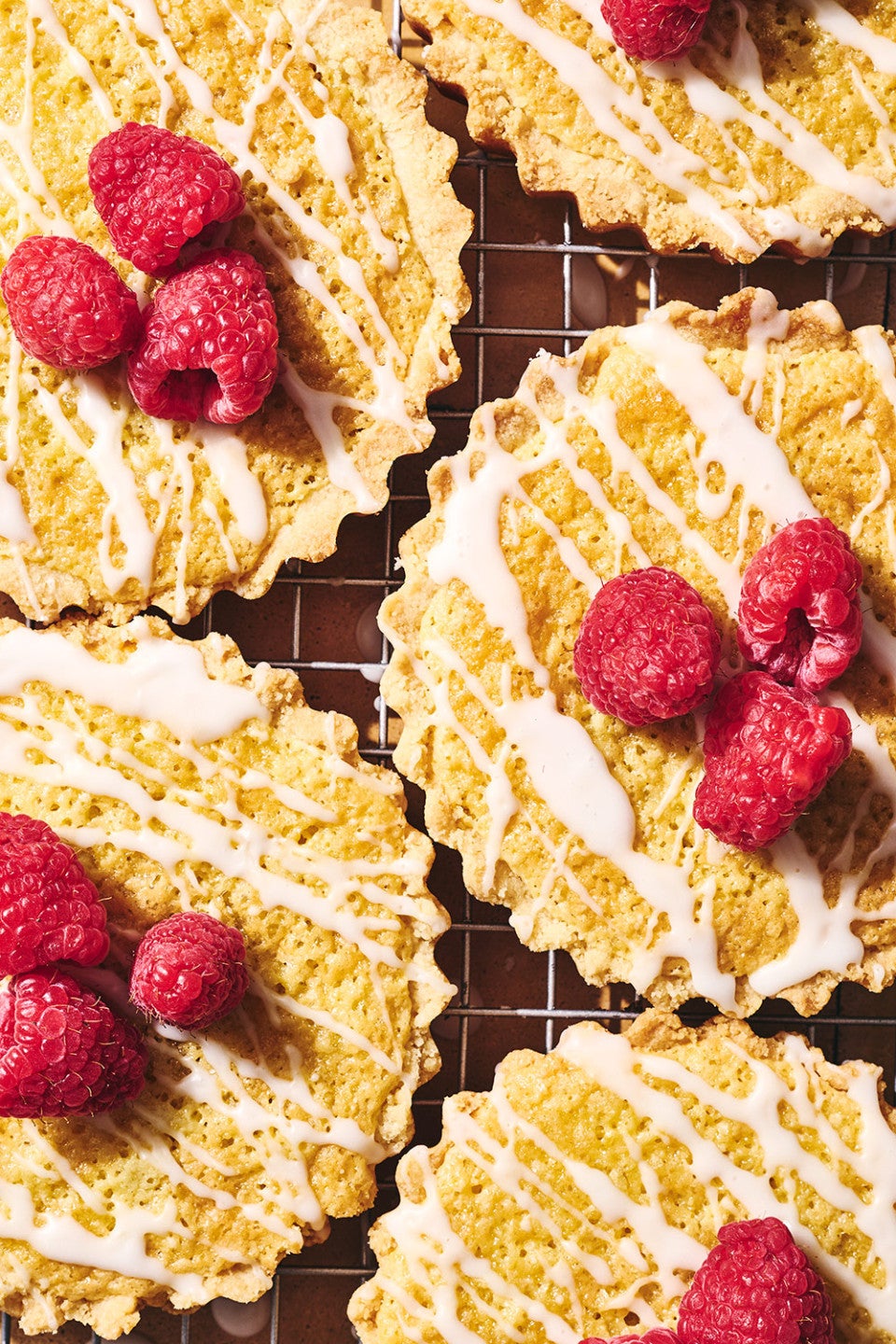Mini Almond Tarts seen from above