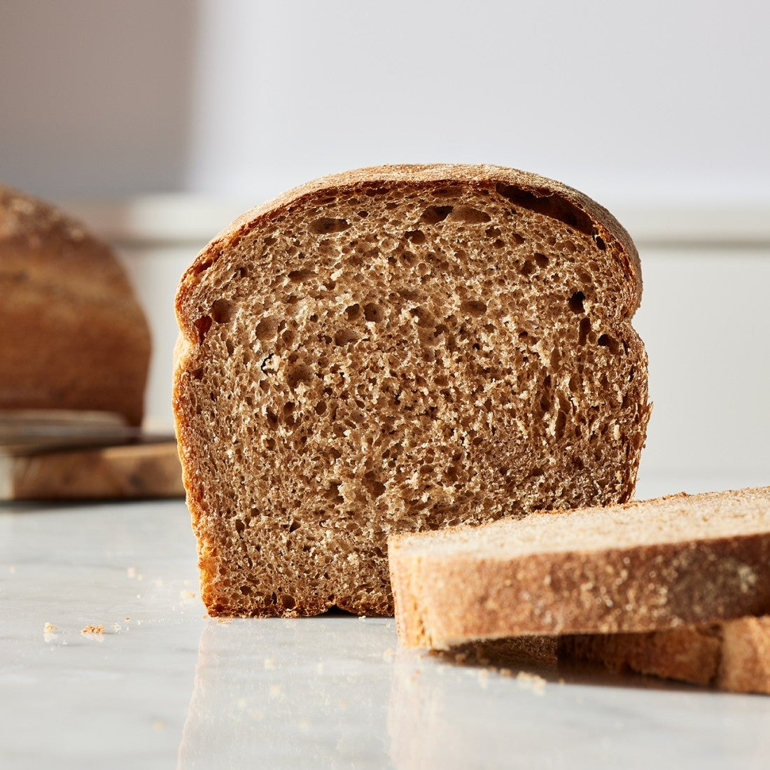 Loaf of wheat sandwich bread