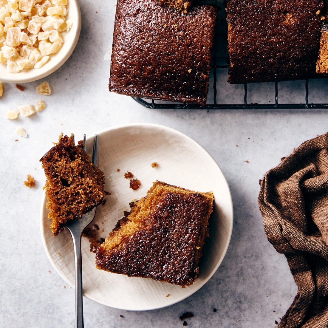 Triple ginger gingerbread