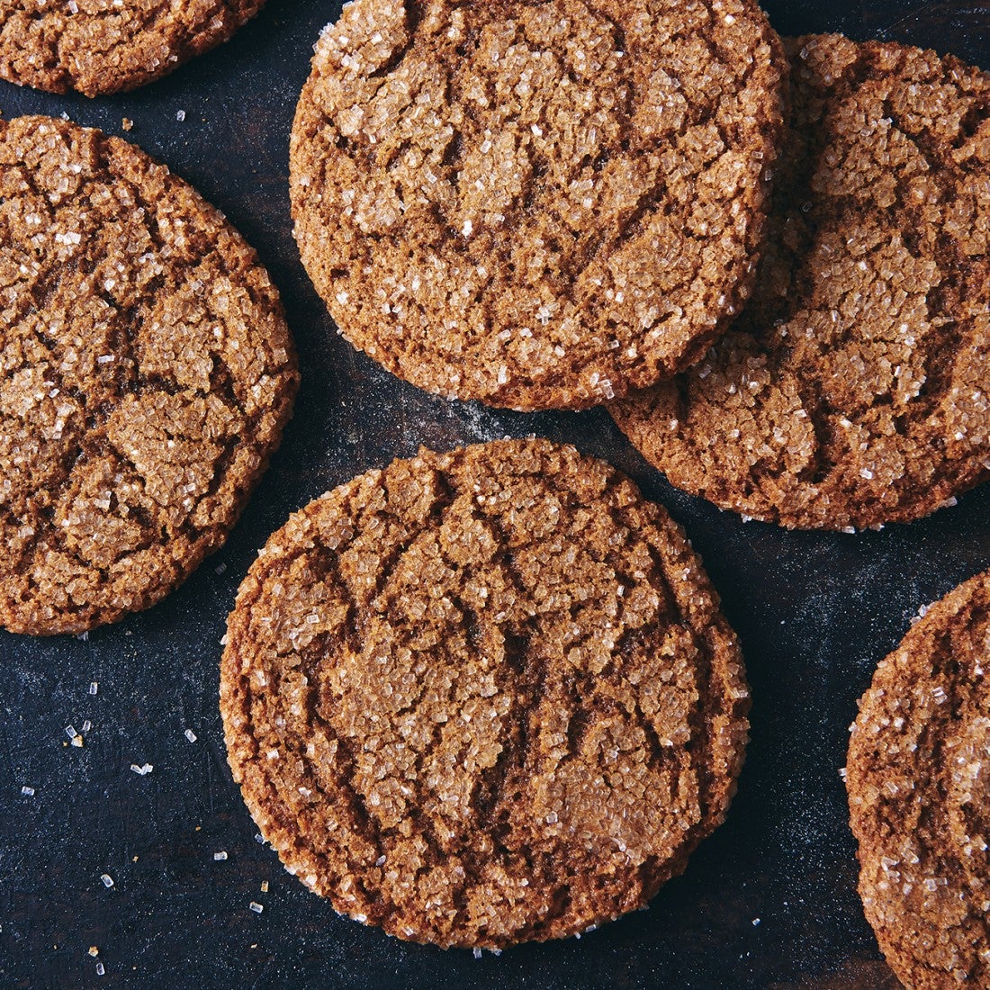 Spiced rye ginger cookies