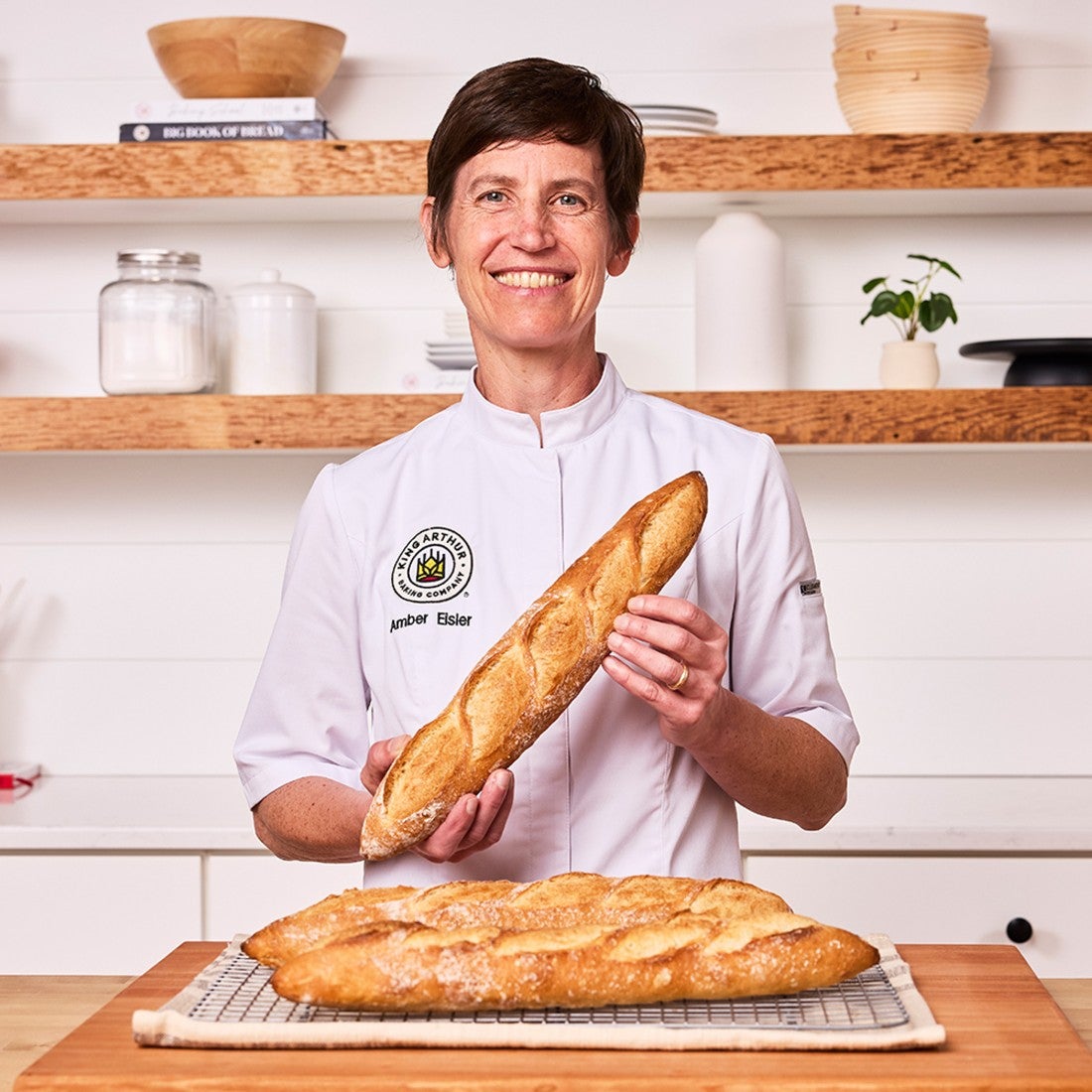 Amber with a baguette