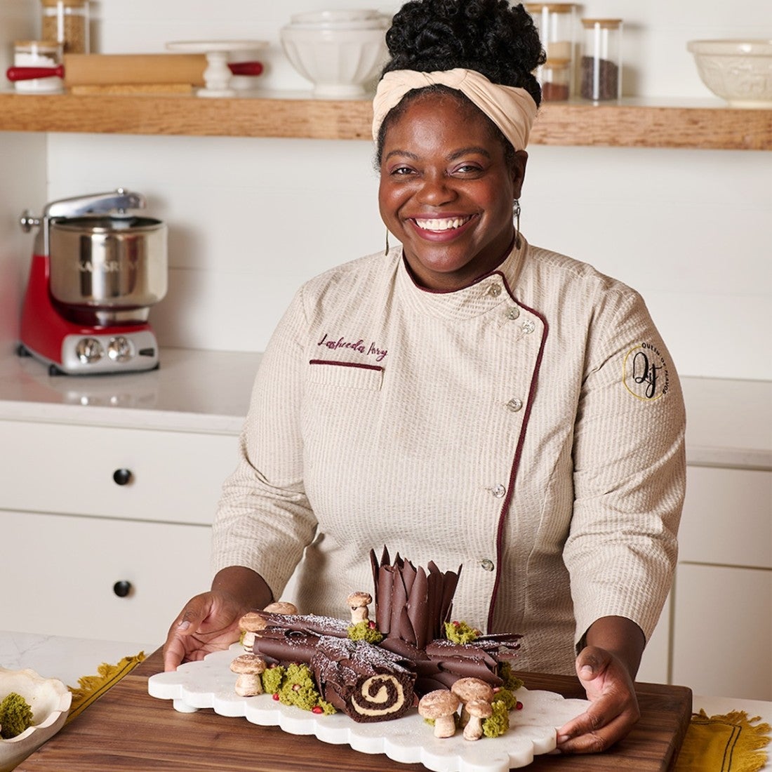 Lasheeda Perry with Bûche de Noël