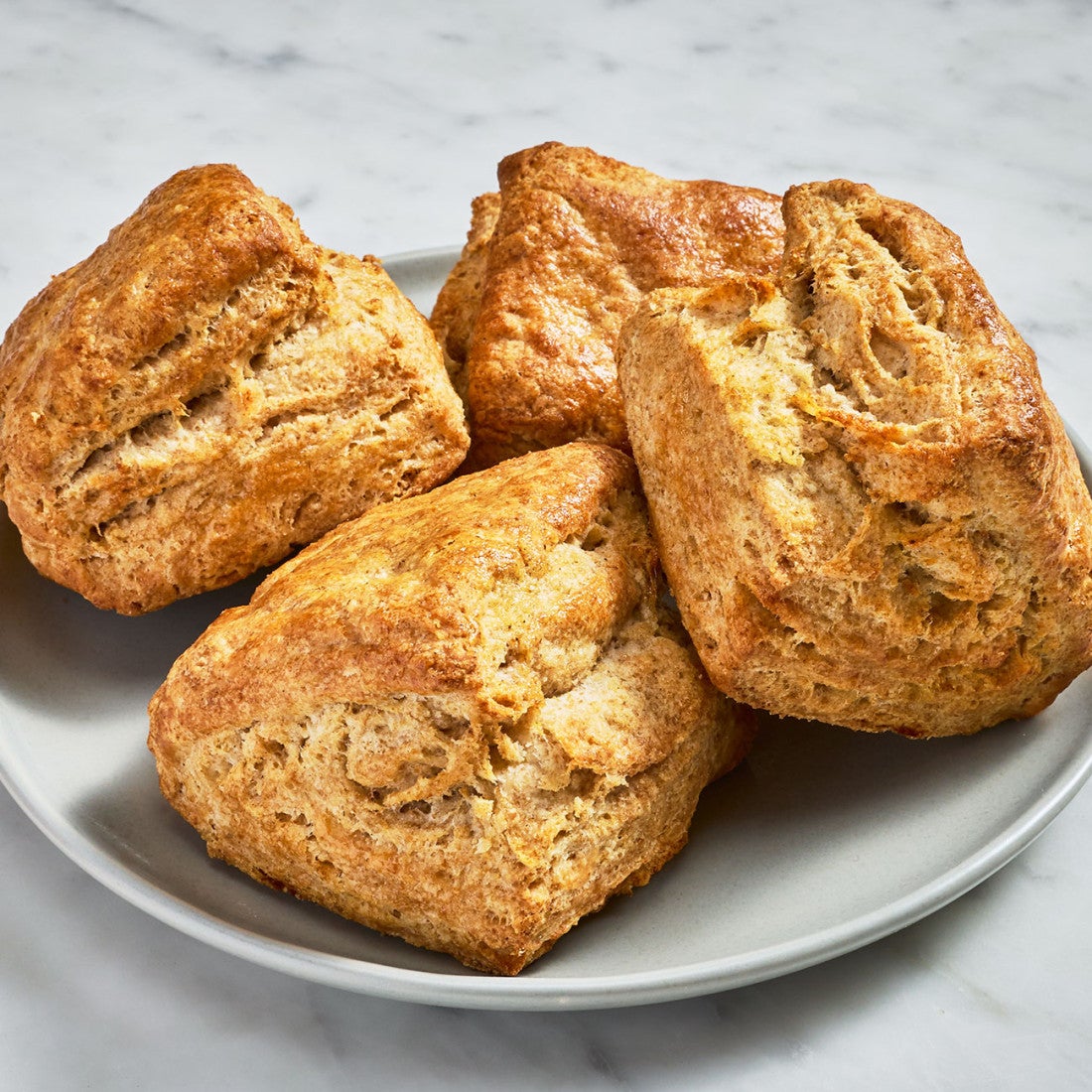 Sourdough Rye Biscuits on a plate