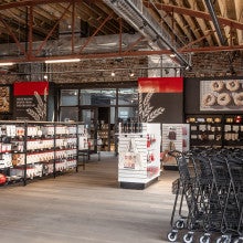 A view of the interior of King Arthur Baking's popup store in Denver, Colorado