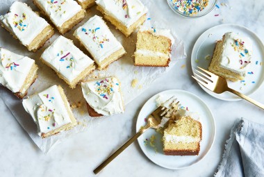 Gluten-Free Vanilla Cake made with baking mix