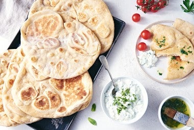 Whole Wheat Naan with Raita