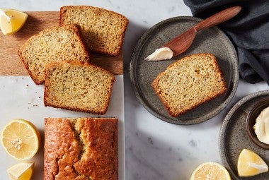 Lemon Poppy Seed Bread made with baking sugar alternative