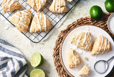 Toasted Coconut and Lime Scones