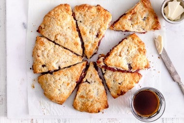 Raspberry Cream Cheese Scones