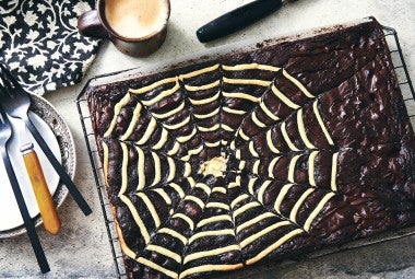 Spider Web Brownies