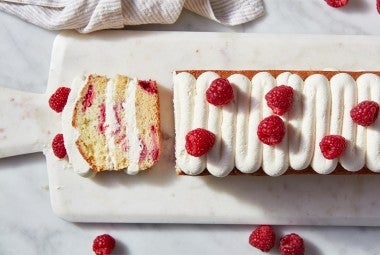 Raspberry Tea Cake with Mascarpone Cream Filling