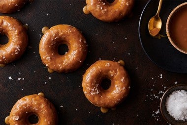 Salted Caramel Apple Doughnuts