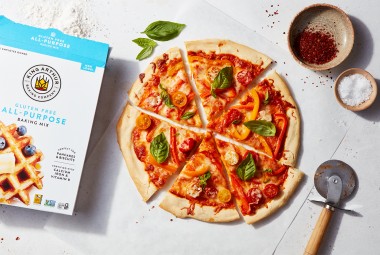 Gluten-Free Now-or-Later Pizza made with baking mix