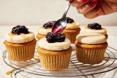 Blueberry Pancake Cupcakes