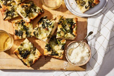 White Pizza with Garlicky Broccoli Rabe