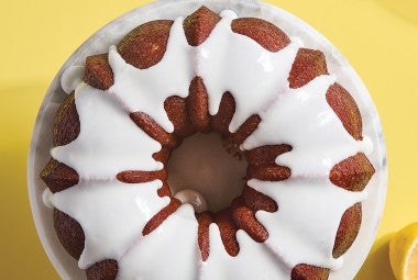 A buttermilk Bundt cake topped with Quick and Easy Icing