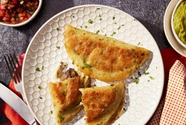 Fresh Masa Cheese Quesadillas with Mushrooms