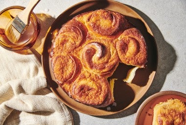 Brioche Cinnamon Rolls with Almond Cream