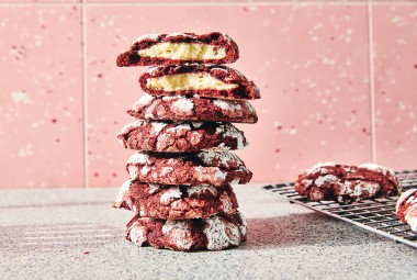 Cream Cheese-Stuffed Red Velvet Cookies
