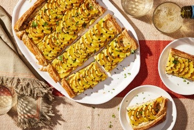 Delicata Squash Galette with Cheese and Herbs