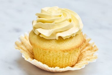 Swirled French Buttercream atop a cupcake
