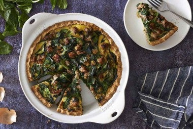 Paleo Sausage-Spinach Quiche