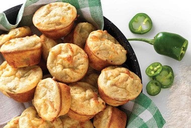 Spicy Jalapeño-Cheddar Mini Muffins