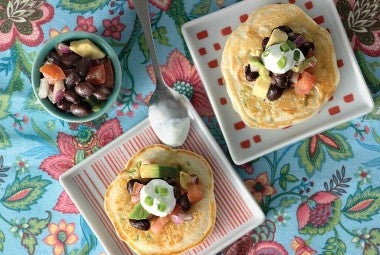 Corn and Scallion Sourdough Pancakes