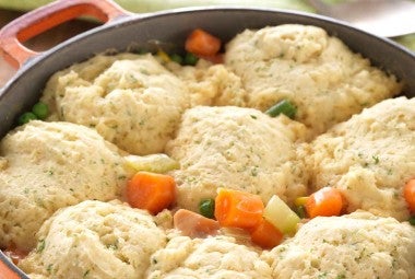 Gluten-Free Chicken & Dumplings made with baking mix