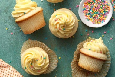 Coconut Cupcakes with Pineapple Frosting