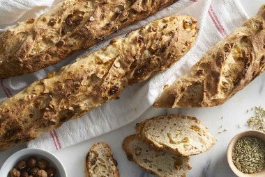 Hazelnut Golden Raisin Baguettes