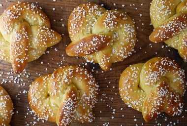 Saffron Pretzel Buns