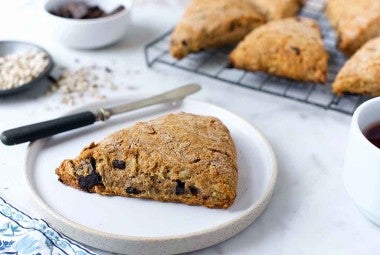 Dark Chocolate and Sunflower Spelt Scones